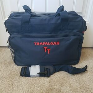 Trafalgar Dark Blue Duffel Bag with Red Accents